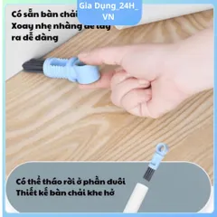 [Tặng 1 Bông Lau] Cây Lau Tự Vắt Mini Thông Minh Tiện Lợi Cầm Tay, Có Gạt Nước, Thấm Hút Tốt