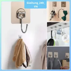 COMBO 10,20,30 Móc Dán Tường Chịu Lực Inox 304, Móc Treo Tường Siêu Dính Treo Đồ Đa Năng Quần Áo Tiện Ích