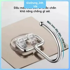 COMBO 10,20,30 Móc Dán Tường Chịu Lực Inox 304, Móc Treo Tường Siêu Dính Treo Đồ Đa Năng Quần Áo Tiện Ích