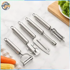 Bộ 5 dụng cụ bào, gọt, nạo sợi inox 304 đa năng cho rau củ, quả tiện lợi 832891
