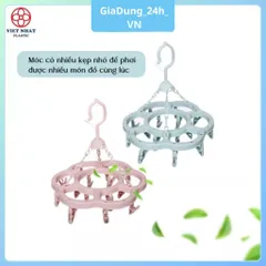 [Việt Nhật] Móc Chùm Tròn, Mắc Dù Vuông Việt Nhật 2801 - 2802 Phơi Quần Áo 15 - 24 Kẹp Siêu Tiện Lợi, Móc Treo Quần Áo N