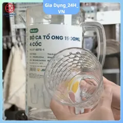 ComBo Bộ Ca Tổ Ong-Ca nhựa, bình nhựa đựng nước uống họa tiết tổ ong 1.9L chịu nhiệt nhựa Việt Nhật (6075)