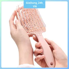 Lược Chải Tóc Xoăn Gỡ Rối Mát Xa Da Đầu Tạo Kiểu Tóc Phồng Tiện Dụng - Lược Mát Xa Đầu Với Răng Lược Mềm Mại 832894