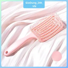 Lược Chải Tóc Xoăn Gỡ Rối Mát Xa Da Đầu Tạo Kiểu Tóc Phồng Tiện Dụng - Lược Mát Xa Đầu Với Răng Lược Mềm Mại 832894