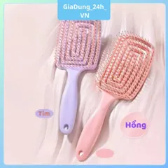 Lược Chải Tóc Xoăn Gỡ Rối Mát Xa Da Đầu Tạo Kiểu Tóc Phồng Tiện Dụng - Lược Mát Xa Đầu Với Răng Lược Mềm Mại 832894