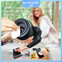 Khăn lau kính Nano chống bám hơi nước lau sạch bụi bẩn, khử khuẩn, chống nhờn mặt kính-Hộp 100 khăn tiện lợi ,đa năng