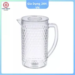 ComBo Bộ Ca Tổ Ong-Ca nhựa, bình nhựa đựng nước uống họa tiết tổ ong 1.9L chịu nhiệt nhựa Việt Nhật (6075)