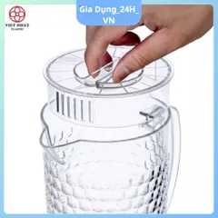 ComBo Bộ Ca Tổ Ong-Ca nhựa, bình nhựa đựng nước uống họa tiết tổ ong 1.9L chịu nhiệt nhựa Việt Nhật (6075)