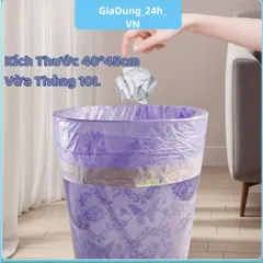 Combo 3 Cuộn 150 Túi Rác Loại 1 Oải Hương Khử Mùi Đuổi Côn Trùng Có Dây Rút 45x50cm