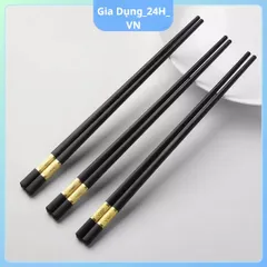 BỘ 10,20,30 Đôi Đũa Nhựa Mạ Vàng Nhật Bản - Đũa Ăn Cao Cấp Chống Mốc Chống Trơn Bền Màu Tiện Lợi