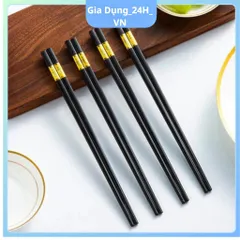 BỘ 10,20,30 Đôi Đũa Nhựa Mạ Vàng Nhật Bản - Đũa Ăn Cao Cấp Chống Mốc Chống Trơn Bền Màu Tiện Lợi
