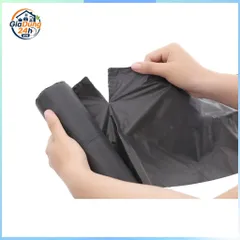 Combo 6 cuộn 90 túi rác dây rút chịu lực kích thước 45x50 túi rác đen chống dò nước tự phân hủy