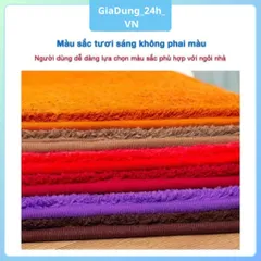 Thảm Lau Chùi Chân Nhà Bếp Khách Sạn 40cm x 60cm Len Mịn Đế Cao Su Chống Trơn Trượt, Thấm Hút Nước Tốt