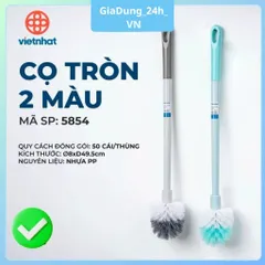 Cọ Nhà Vệ Sinh, Cọ Bồn Cầu Dạng Tròn Hai Màu Tiện Lợi 5854 Nhựa Việt Nhật