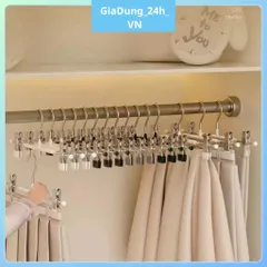 Combo 5,10 Móc Kẹp Quần Áo Chống Trượt Chống Gió Móc Treo Đồ Trẻ Em Tất Vớ Váy Áo 2 Dây