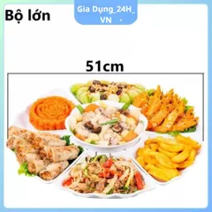 [Việt Nhật]  Bộ Bát Ngày Lễ Tết, Giỗ Cúng Gia Tiên. Bộ Bát Đĩa Hoa Mặt Trời 7 Món Đa NĂng + Bát Thuyền Đựng Gà