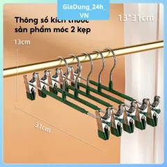 Combo 5,10 Móc Kẹp Quần Áo Chống Trượt Chống Gió Móc Treo Đồ Trẻ Em Tất Vớ Váy Áo 2 Dây