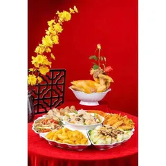 [Việt Nhật]  Bộ Bát Ngày Lễ Tết, Giỗ Cúng Gia Tiên. Bộ Bát Đĩa Hoa Mặt Trời 7 Món Đa NĂng + Bát Thuyền Đựng Gà