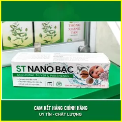 ST Nano Bạc hỗ trợ làm sạch da, kháng khuẩn, tái tạo da (25g) 
