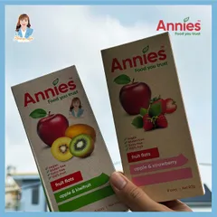 Thanh trái cây sấy dẻo táo & dâu tây New Zealand Annie’s Apple & Strawberry Fruit Flats 8 thanh x 10g