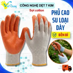 Găng Tay Kéo Co 7G Việt Dương Phủ Cao Su Bền Chắc, Hạn Chế Mài Mòn, Chống Rát Tay - GDC7KIM Kéo Co