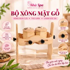 Bộ xông mắt ngải cứu bằng gỗ, máy xông mắt bằng gỗ. Bộ xông mắt bằng gỗ tại nhà