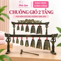 Chuông gió 2 tầng gội dưỡng sinh spa chuông loại 1. Phụ kiện gội đầu dưỡng sinh, âm thanh thư giãn