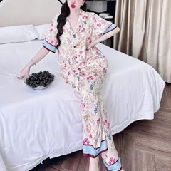 ĐỒ BỘ PIJAMA NỮ LỤA LATINH CAO CẤP – HỌA TIẾT DỄ THƯƠNG