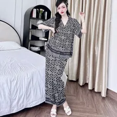 ĐỒ BỘ PIJAMA NỮ LỤA LATINH CAO CẤP – HỌA TIẾT DỄ THƯƠNG