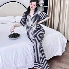 ĐỒ BỘ PIJAMA NỮ LỤA LATINH CAO CẤP – HỌA TIẾT DỄ THƯƠNG