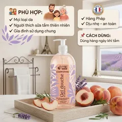 Gel Tắm Mùi Đào Trắng MKL Green Nature Cosm'ethik Gel Douche Surgras
