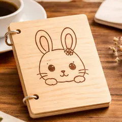 🎁 SỔ TAY GỖ KHẮC LASer sổ tay cutes thỏ 8x11cm – QUÀ TẶNG KHÁCH HÀNG ĐỘC ĐÁO, Ý NGHĨA  Bạn đang tìm một món quà nhỏ gọn