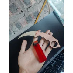 Dao gỗ mô hình  Karambit , lễ hội Even Day, dao trang trí, dao đồ chơi, dao gỗ