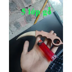 Dao gỗ mô hình  Karambit , lễ hội Even Day, dao trang trí, dao đồ chơi, dao gỗ