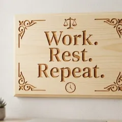 [WORK. REST. REPEAT. – VÒNG LẶP HOÀN HẢO CHO MỘT LỐI SỐNG BỀN VỮNG 🔄🌿]  Tranh gỗ