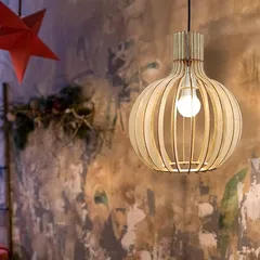 Đèn gỗ trang trí đèn thả trần  AKZ-DGC2-2, đèn gỗ trang trí - nhiều mẫu