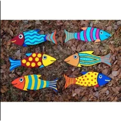 Cá gỗ, hình dễ thương bằng gỗ decor nhà cửa, làm đồ handmade cho bé thỏa sức sáng tạo x10 con