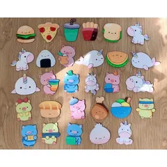 Hình dễ thương tô màu cho bé, cá gỗ tô màu. Hình tô màu x20 cái