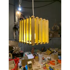 Đèn gỗ vuông thanh và nhiều loại đèn
