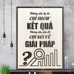 Tranh gỗ 3D cắt lớp – Không nêu lý do, chỉ show kết quả , Không nêu vấn đề, chỉ nói về giải pháp “Không nêu lý do, chỉ s