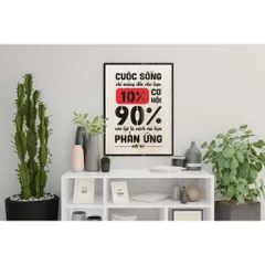 Tranh gỗ 3D cắt lớp – Cuộc sống chỉ mang đến cho bạn 10% cơ hội, 90% còn lại là cách mà bạn phản ứng với nó “Cuộc sống c