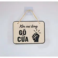 Biển bảng gỗ xin vui lòng bấm chuông