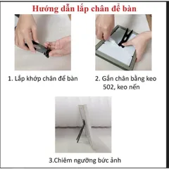 Chân chống khung ảnh Alpha, giá đỡ khung tranh để bàn, kích thước 11cm