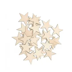 Set 10 Miếng gỗ DIY trang trí decor phòng, cửa hàng (Hình tròn, Trái tim, Ngôi sao tùy chọn)
