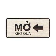 Bảng chỉ hướng mở cửa ra vào, kéo qua theo hướng mũi tên