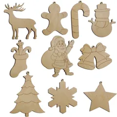 Trang trí Noel bằng gỗ, Set tô màu, decor sáng tạo trang trí Noel, mảnh gỗ tô màu cho bé
