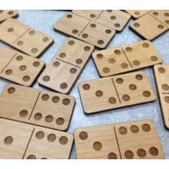 Bộ cờ Dominoes 28 quân gỗ | Domino tô màu