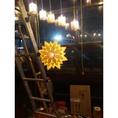 Đèn gỗ hoa sen DIY- Đèn thả trần trang trí Decor nội thất, nhà hàng, cửa hàng, quán Cafe, resort