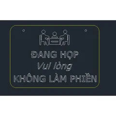 Biển bảng gỗ decor xin vui lòng gõ cửa - bảng gỗ trang trí gia đình