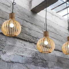 Đèn gỗ thả trần trang trí , đèn DIY akz và nhiều loại đèn nữa